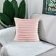 thumbnail image 5 of 2 piezas de doble cara de piel sintética de felpa decoración abrazar funda de almohada sofá dormitorio con rayas borrosas funda de almohada suave funda de cojín, 5 of 5