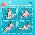 thumbnail image 2 of Hamaca flotante 2 piezas, hamaca inflable 4 en 1 para piscina, hamaca inflable para agua, hamaca flotante plegable ultraligera, flotador para tumbona para adultos, fiesta en la playa, vacaciones, 2 of 5