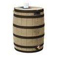 thumbnail image 1 of Good Ideas Rain Wizard Rain Collection Barrel 40-Gallon Darkened Ribs, Khaki, 1 of 5