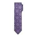 thumbnail image 2 of Jacob Alexander Men's Woven Floral Pattern Slim 2.5 inch Width Neck Tie - Purple Black, 2 of 7