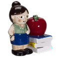 thumbnail image 4 of Pacific Giftware Apple Teacher Apple Book Ceramic Salt and Pepper Shakers Set, 4 of 6
