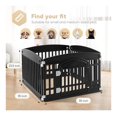 thumbnail image 7 of Dog Playpen, 24" Exercise 4-Panel Pet Playpen with Door, Safe and Secure, Folding and Portable Puppy Playpen for Puppies and Small Dogs, Black, 7 of 7