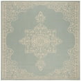 thumbnail image 6 of SAFAVIEH Beach House Harding Traditional Indoor/Outdoor Area Rug Cream/Aqua, 8'6" x 12', 6 of 10