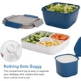 thumbnail image 3 of Salad Lunch Container To Go, 1 Salad Bowls, Salad Dressings Container for Salad Toppings, Snacks, Men, Women - blue, 3 of 6