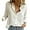 White-1, variant on Womens Boho Floral Cotton Linen Shirt V Neck Button Down Roll Up Long Sleeve Lapel Blouse Tops