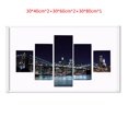 thumbnail image 3 of Puente vista nocturna pintura al óleo cuadros artísticos de pared decoración del hogar sala de estar 5 paneles sidaley JJ8263-02, 3 of 6