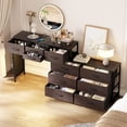 thumbnail image 4 of Tocador Vanity Con Diseño Giratorio 90°, Luces LED RGB - Tocador Para Recamara Con Estación De Carga - 10 Cajones De Almacenamiento, Bolsas Laterales - Tocador Para Recamara En Tu Hogar., 4 of 8