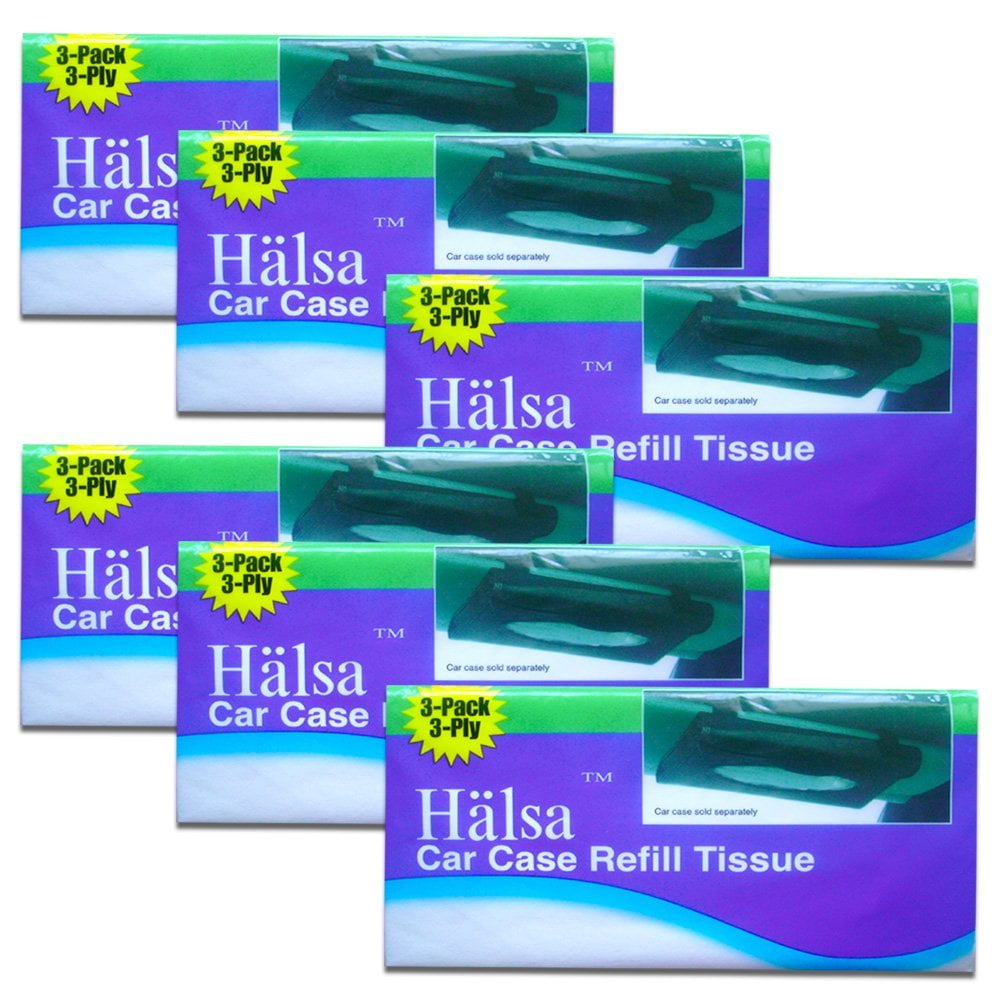 3 Pack of 3 Halsa™ Car Case Refill Tissue for The Tempo Car Visor Tissue Holder 