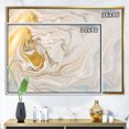 thumbnail image 3 of Designart - Marbre Pastel et Doré Pailleté - Impression Murale sur Toile Encadrée, 3 of 3