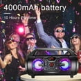 thumbnail image 3 of Portable Bluetooth Speaker with Subwoofer, Wireless Speakers with Booming Bass, FM Radio, RGB Lights, EQ, Stereo Sound, 10H Playtime, 30W Loud Speaker for Home, Outdoor, Party, Travel, Camping, Gifts, 3 of 4
