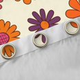 thumbnail image 4 of Homewish Cartoon Daisy Curtains Pack of 2 (42x84 Each),Retro Flower Curtains Blackout,Beige Orange Bedroom Curtains For Girls Kids,Breathable Home Decor, 4 of 6