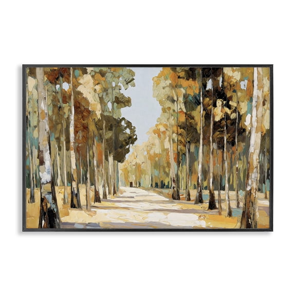 Stupell Industries Modern Impressionist Fall Forest Black Framed Giclee Art, design by Gina Kelly