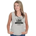 thumbnail image 5 of Love Forever Cute Romantic Valentine Tank Top Tee Shirt Women Brisco Brands X, 5 of 5