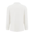 thumbnail image 6 of Gauze Tops for Women Long Sleeve Button Down Lapel Collar Business Casual Dress Shirt Spring Work Blouses, 6 of 6