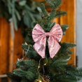 thumbnail image 6 of RyanK Christmas Bow,Christmas Ornament,Christmas Tree Decorations,Christmas Bow Decorations Garland Bow Small Christmas Tree Bow Sequin Bow Tie Christmas Decoration Bow Decorations 23x18x2cm Pink, 6 of 6