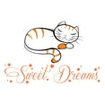 thumbnail image 2 of Animal Wall Decals for Boy's Bedroom - Smiling Sleepy Cat Wall Sticker Decal With Easy Installation Instructions Kid's Bedroom Décor Wall Sticker - Size: 20 In x 14 In, 2 of 5
