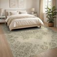 thumbnail image 3 of ODIKA 8'x10' Washable Area Rug Distressed Boho Border Scrolls Ornamental Scroll Trellis Vintage Flowing Dynamic for Dining Room, Large Office, Lounge, Non-Slip Chair-Friendly Mat, 3 of 7