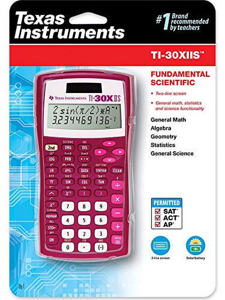 Texas Instruments TI-30XIIS Scientific Calculator, Raspberry