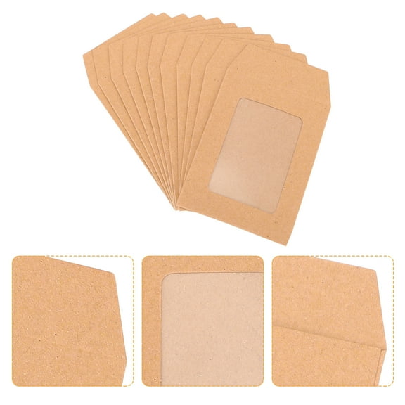 25pcs Kraft Paper Blank Envelopes File Envelops Kraft Paper Document Bag