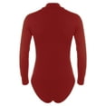 thumbnail image 5 of Doomiva Men's Long Sleeve Bodysuit Leotard Tops Press Button Crotch Shirt Romper Pajamas Red XL, 5 of 7