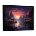 thumbnail image 2 of Designart "Deer captivate Twilight I" Animals Floater Framed Canvas Art Print, 2 of 7