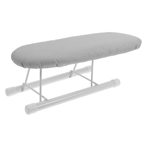 Minkissy Grey Textile Tabletop Iron Stand for Dorm Room, Compact and 1 Piece Organizer