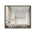 thumbnail image 3 of BaoBao 30 in x 26 in Wall Mount Bathroom PVC Mirror Cabinet, Modern, Lockable with Under Lights, 3 of 7