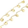 thumbnail image 3 of Handmade Brass Bar Link Chains with Scallop Shell Shape Charm and Spool Soldered Long-Lasting Plated Real 18K golden Plated 15x2x1mm about 32.8 Feet(10m)/roll, 3 of 5
