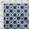 thumbnail image 1 of oneOone Cotton Flex Navy Blue Fabric Argyle Check Quilting Supplies Print Sewing Fabric By The Yard 40 Inches Wide, 1 of 4