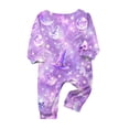 thumbnail image 4 of Family Halloween Pajama Set Long Sleeve Crew Neck, Soft Halloween Family Pajamas with Crystal Ball Skull Print, Cool Matching Halloween Pajamas Sleepwear, 4 of 4