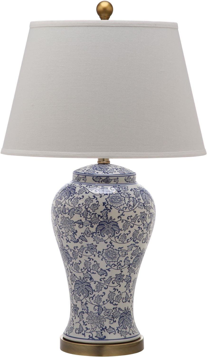 Safavieh Spring Lampe de Table, Bleu/Blanc, Lot de 2