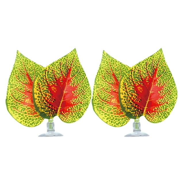 unbranded 2Ud Para Betta Hoja Decorativa De Silicona Para Acuario Con Ventosas Seguras