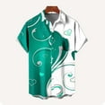 thumbnail image 3 of Ceisia Fashion Unisex Men Women Casual Short Sleeve Printed Turndown Collar Button Gift Shirt, 3 of 4