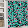 thumbnail image 5 of Leopard Print Pattern 4Pcs Shower Curtain Set Shower Curtain Set with Carpet Bath Mat, 5 of 8