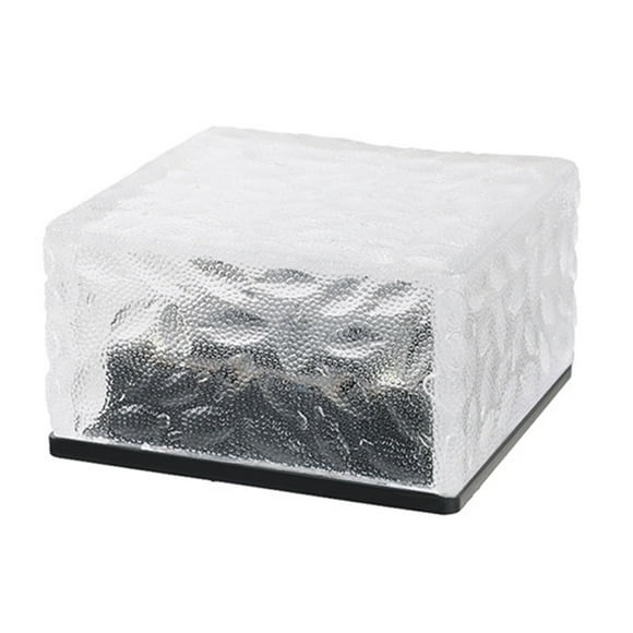 Solar Ice Shaped Light, Warm White Automatic Light with Battery for Walkway Pathway Backyard Christmas Decoration Parties