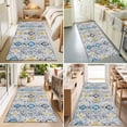 thumbnail image 4 of Hallway Runner Rug 2'x6', Vintage Ethnic Kitchen Runner Rugs Non-Slip Carpet Mats, Morocco Boho Farmhouse Abstract Texture Bedside Rugs Runners Washable Floor Carpet for Bathroom Laundry Room, 4 of 8