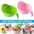 thumbnail image 2 of CAROOTU Durable Rice Washing Filter Strainer Kitchen Tool Peas Sieve Basket Colanders Cleaning Gadget New, 2 of 7