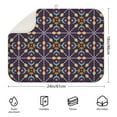 thumbnail image 2 of Boho flower kitchen drying mat 18x24 Inch made of plush microfiber, washable and soft, suitable for drying tableware, 2 of 5