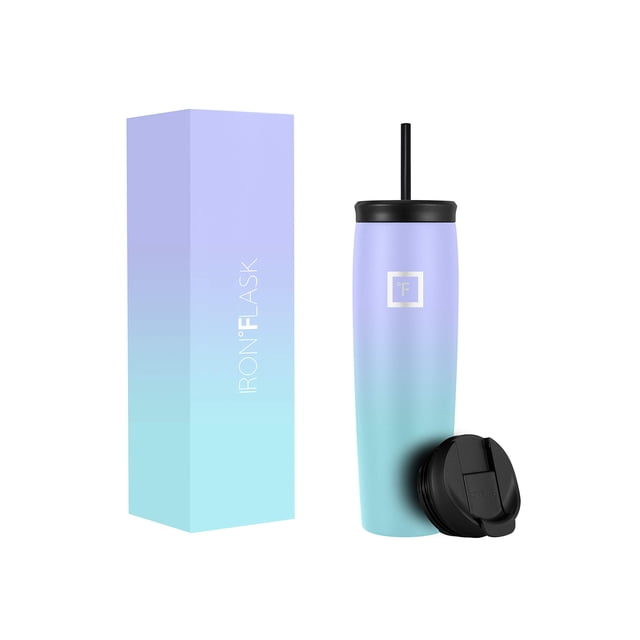 Vaso IRON °FLASK Nomad 828 ml con 2 tapas de acero inoxidable