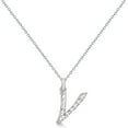 thumbnail image 2 of Personalized Diamond Script Letter Initial Necklace in 14k White Gold, 2 of 2