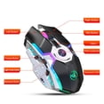 thumbnail image 2 of Mistaha Souris Sans Fil Rétroéclairée RGB avec DPI Réglable et Batterie Rechargeable - Gris, 2 of 6