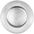 thumbnail image 2 of Koyal Wholesale Ribbed Charger Plates, 4-Pack French Style Decor, Ornate Charger Plates, Rustic Farm Table Decor (Silver), 2 of 4