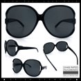 thumbnail image 2 of SA106 Womens Extra Oversized Round Exposed Lens Butterfly Sunglasses / Black Frame - Solid Black Lens, 2 of 8