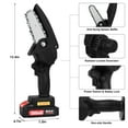 thumbnail image 3 of Electric Mini Chainsaw 6" Handheld Cordless Chainsaw 2 Battery Chain Wood Cutter, 3 of 8