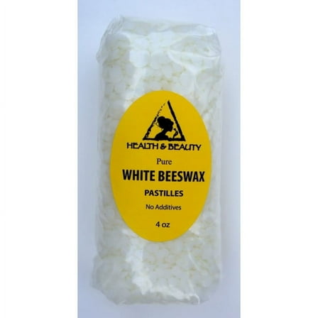 WHITE BEESWAX BEES WAX ORGANIC PASTILLES BEARDS PREMIUM PURE by H&B OILS CENTER 4 OZ