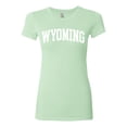 thumbnail image 2 of Wild Bobby State of Wyoming College Style Women Slim Fit Junior Tee, 2 of 6