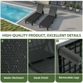 thumbnail image 3 of Uforic Outdoor Chaise Lounge Chairs Set of 2,with 4-Position Adjustable Backrest, Dark Black, 3 of 9
