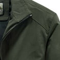 thumbnail image 5 of Herrnalise New Men's Stand Collar Casual Stretch Jacket Outdoor Windproof Wear-resistant Upper Jacket Vest Olive Green, 5 of 6