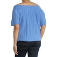 thumbnail image 2 of RACHEL ROY $79 Womens New 1302 Blue Off Shoulder Short Sleeve Casual Top S B+B, 2 of 2