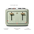 thumbnail image 4 of Beautiful 4-Slice Toaster with Touch-Activated Display, Sage Green by Drew Barrymore, 4 of 11